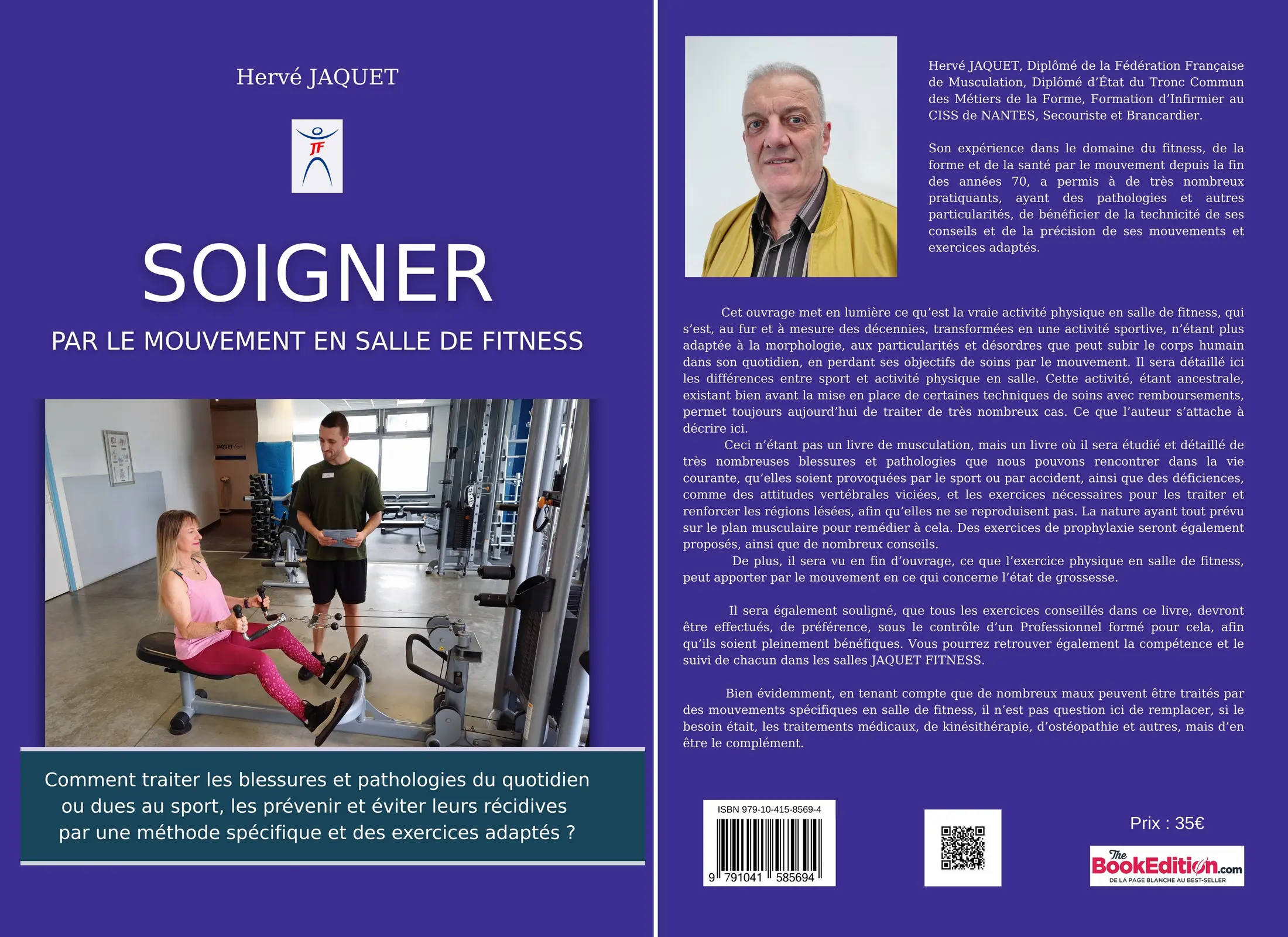 Livre Soigner par le mouvement en salle de fitness du coach sportif Hervé JAQUET